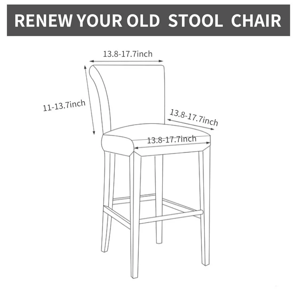 Pair of Black pleather counter height stool covers